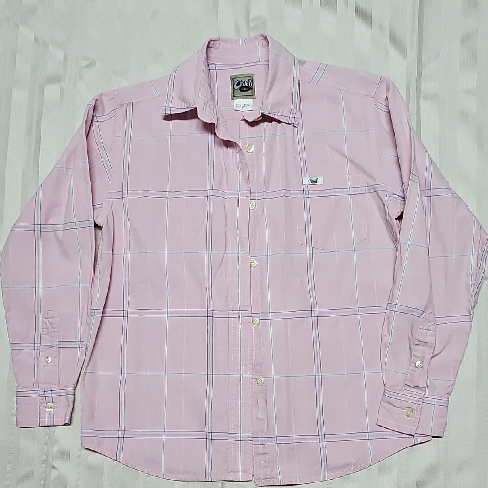 Cruel-Pink Plaid Girl's Shirt